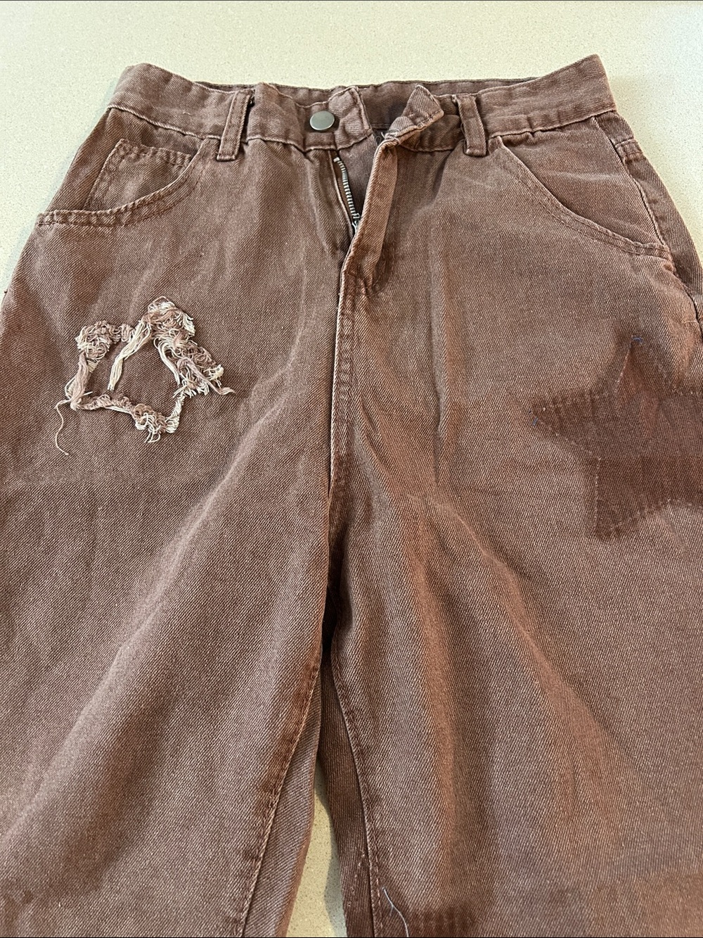 Women’s Brown Casual Jeans - Classic Straight Fit